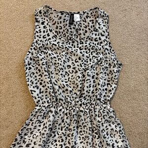 H&M Leopard Print Dress in Black and White